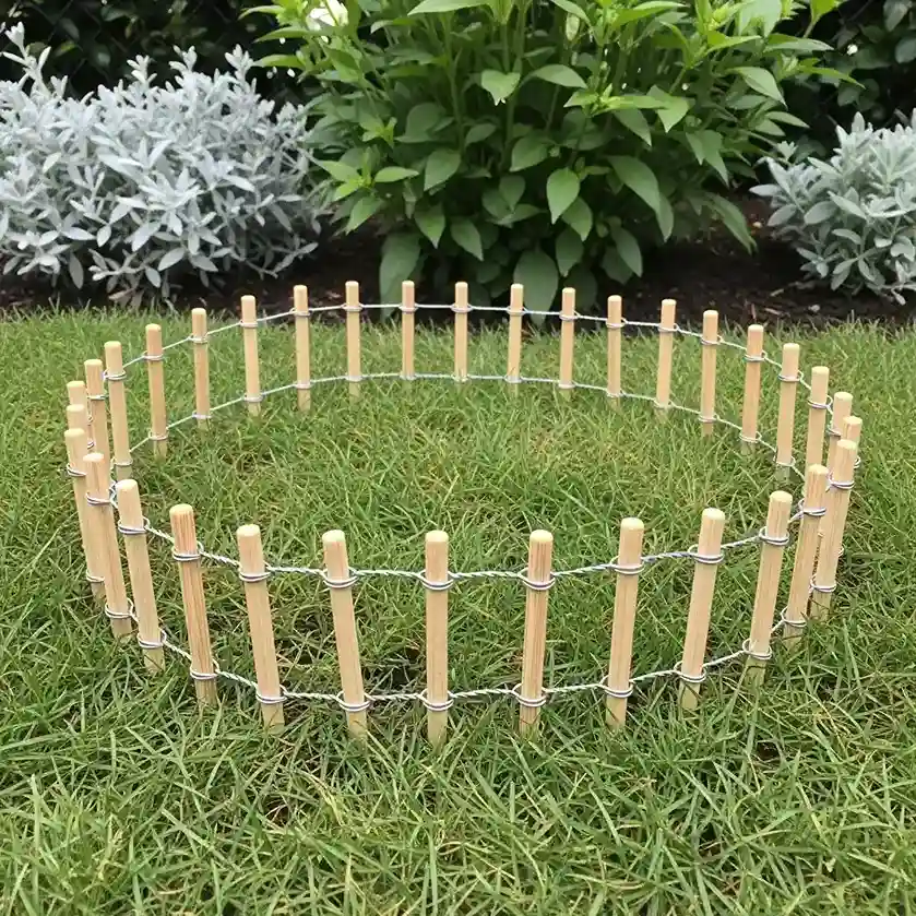 20 Fairy Garden Wood and Wire Fence Feature