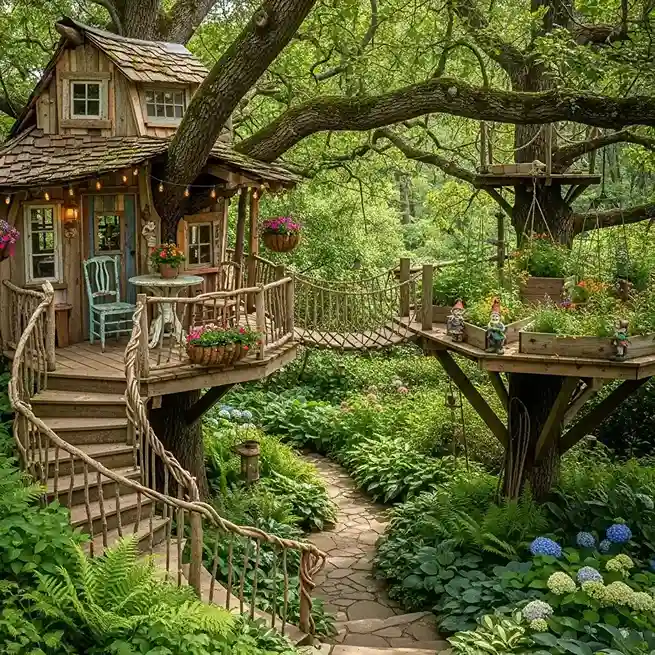 20 Treehouse and Elevated Garden Feature