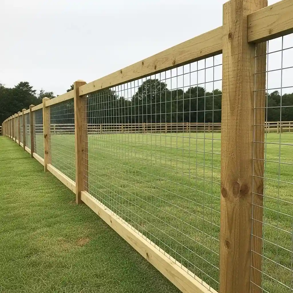 21 Wood and Wire Fence on a Budget