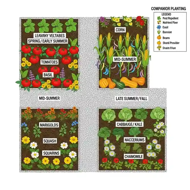 22 Seasonal Companion Planting Layout Plan
