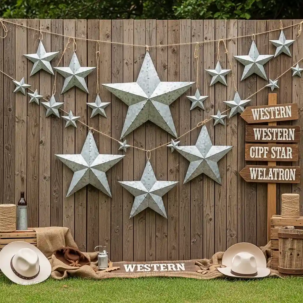 22 Tin Star Decorations