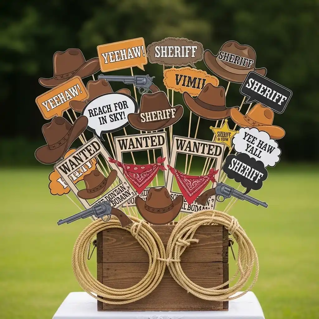 29 Western Photo Booth Props