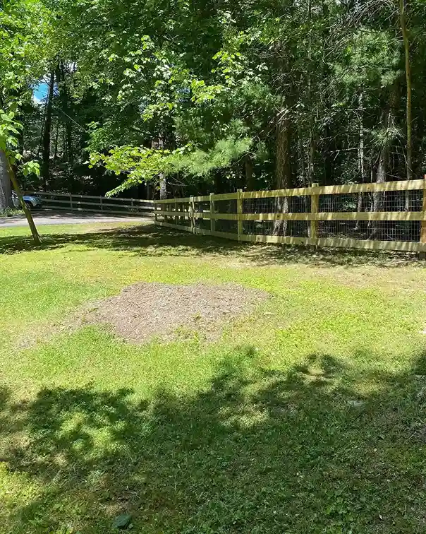 3 Rustic Split Rail and Wire Fence