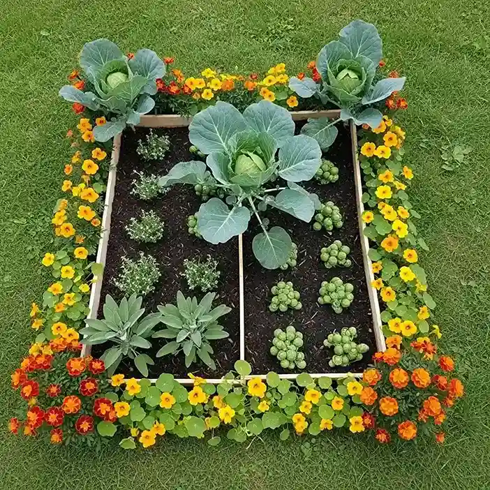 5 Brassica Companion Planting Layout