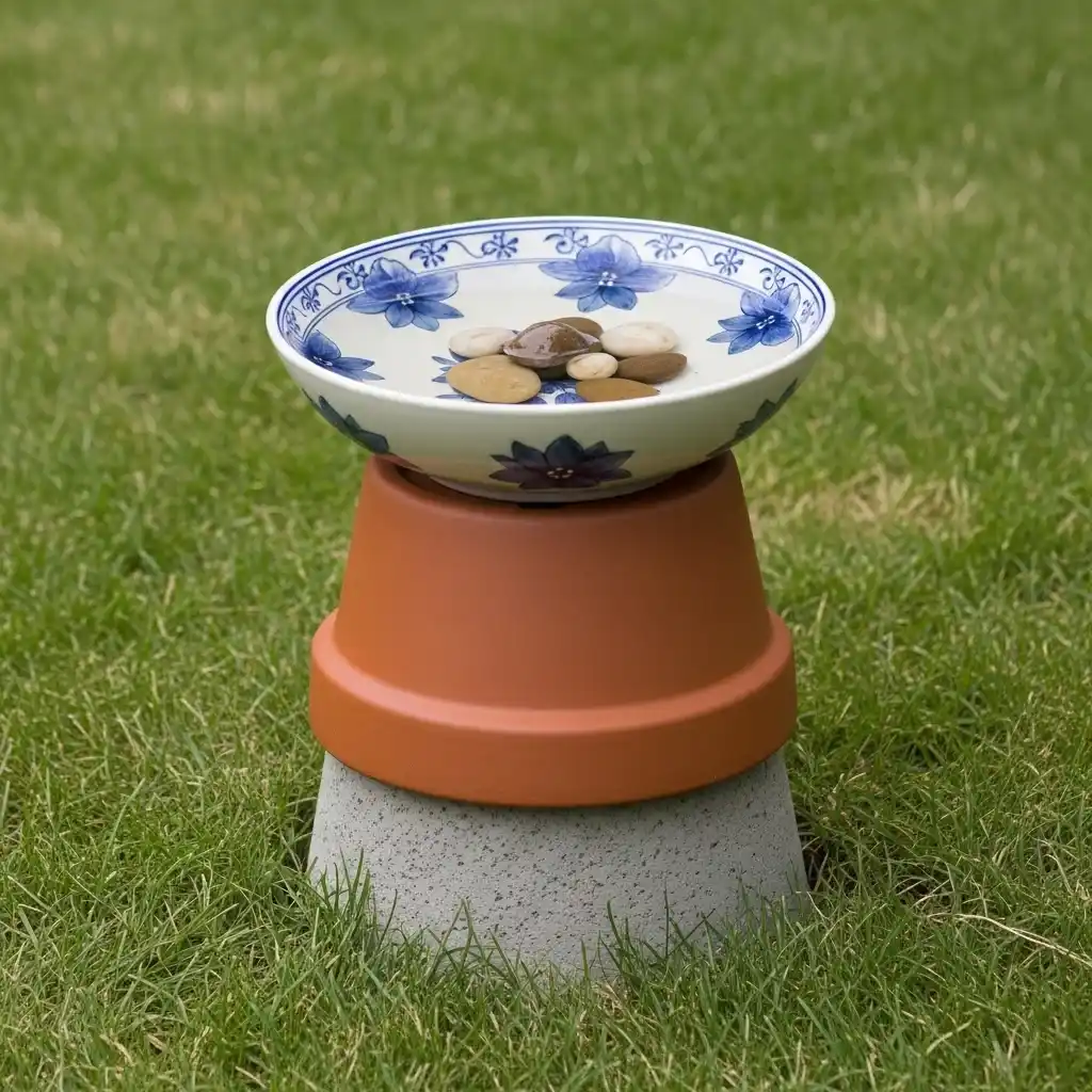 7 DIY Bird Bath from Upcycled Materials