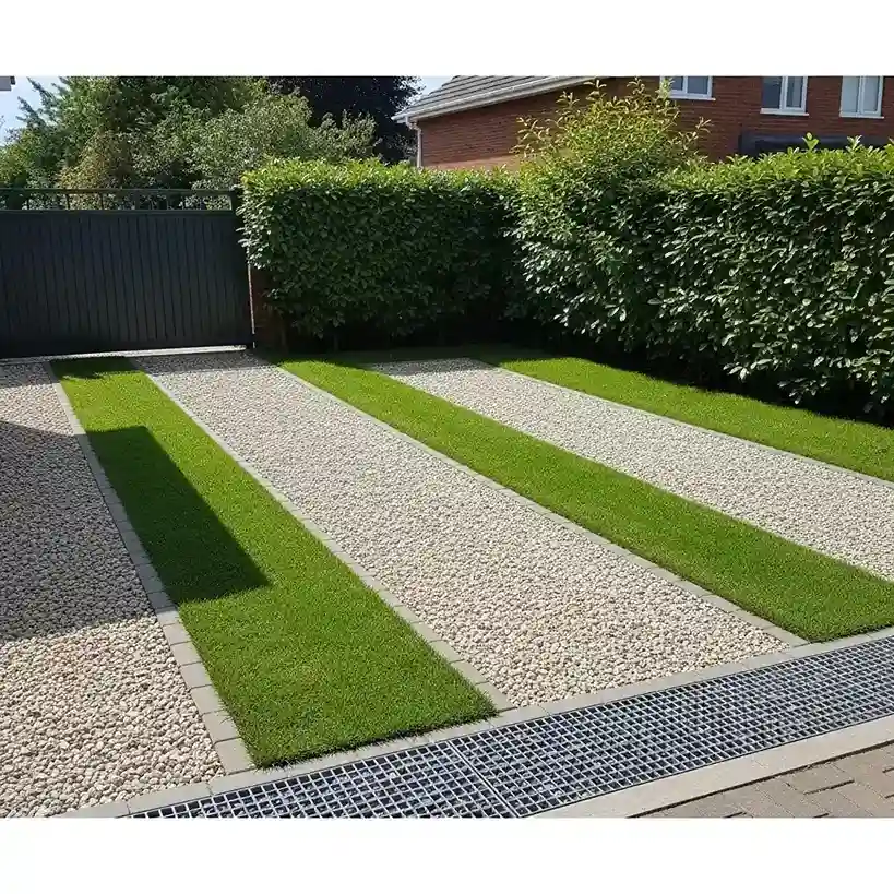 8 Grass and Gravel Driveway