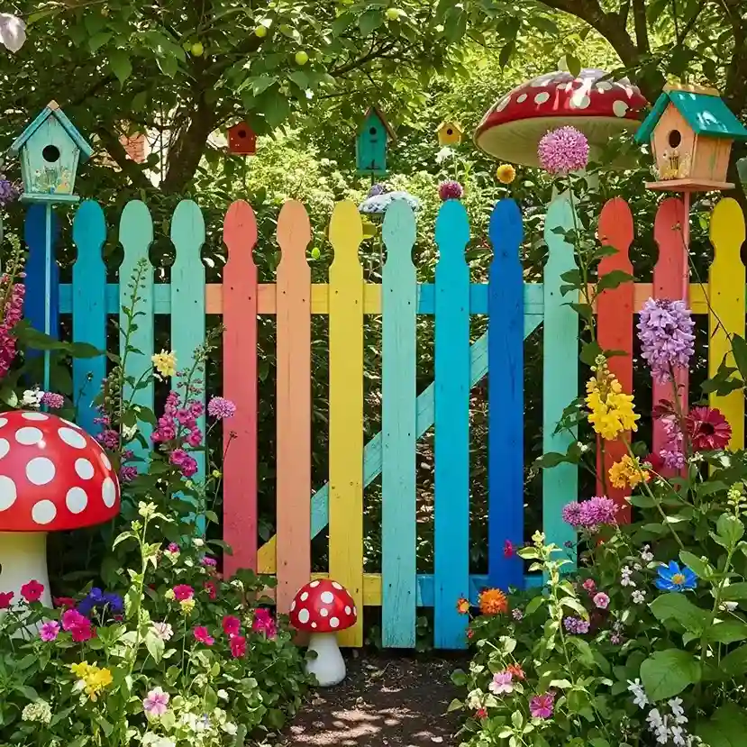 9 Colourful Painted Fence