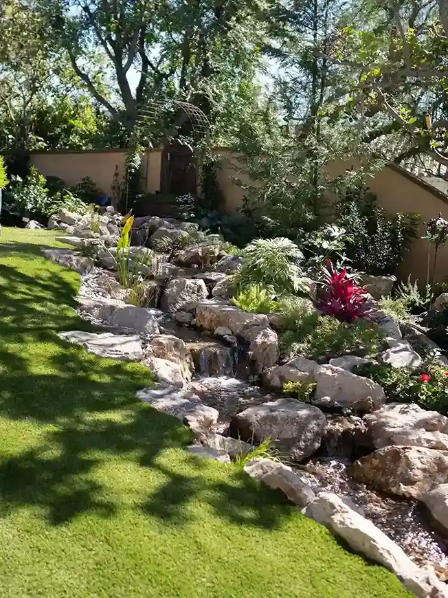 10. Rock and Water Feature Combination