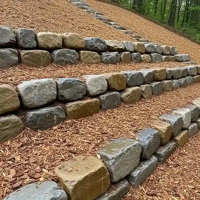 11 Cobblestones and Bark for Slopes