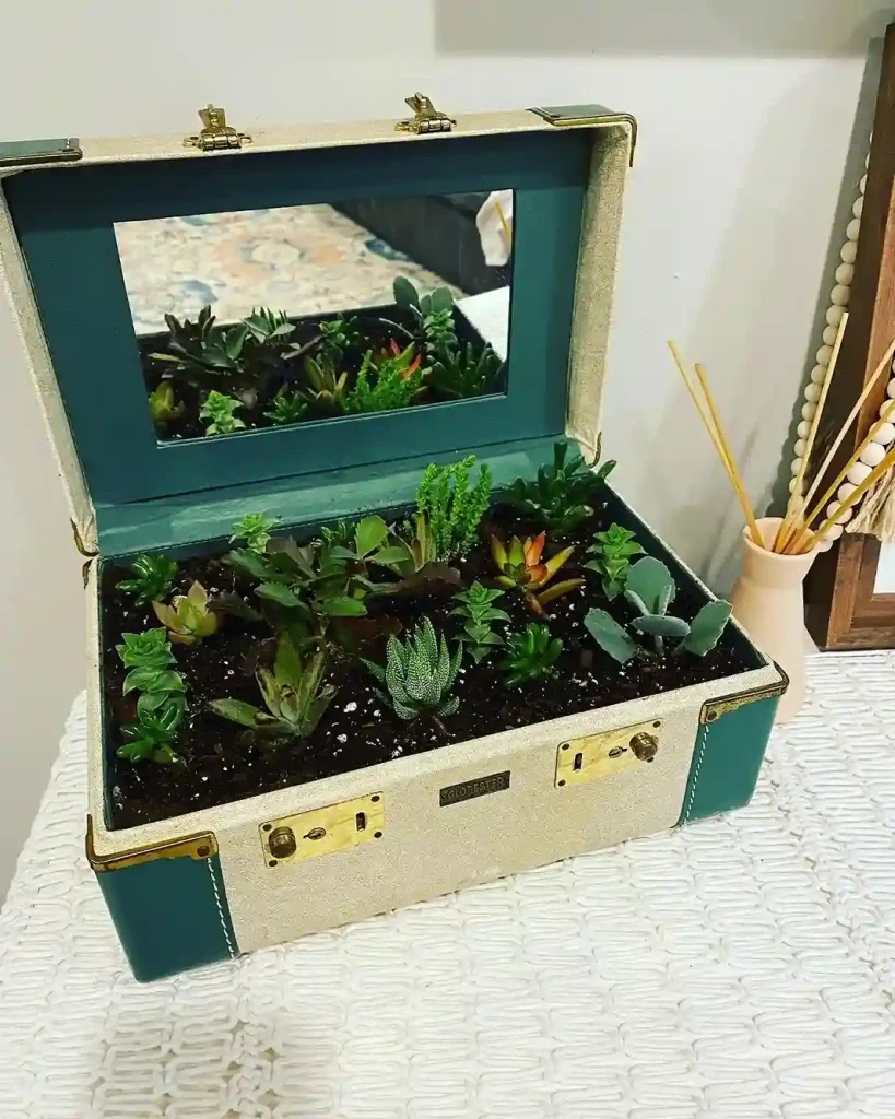 11 Old Suitcase Planter