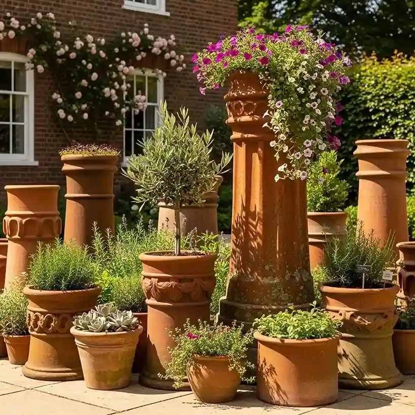 12 Repurposed Chimney Pot Planter