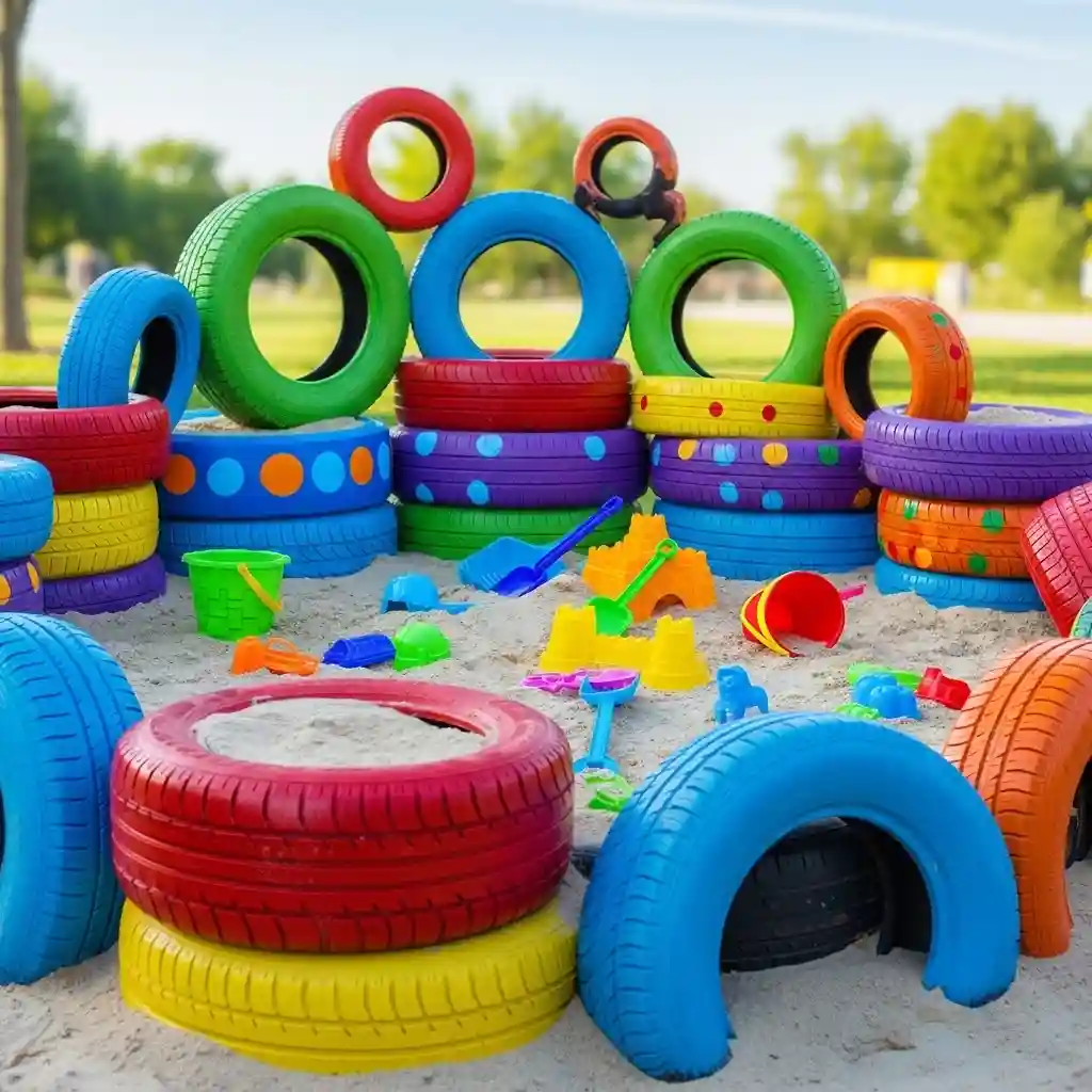 12 Tire Sandpit for Children