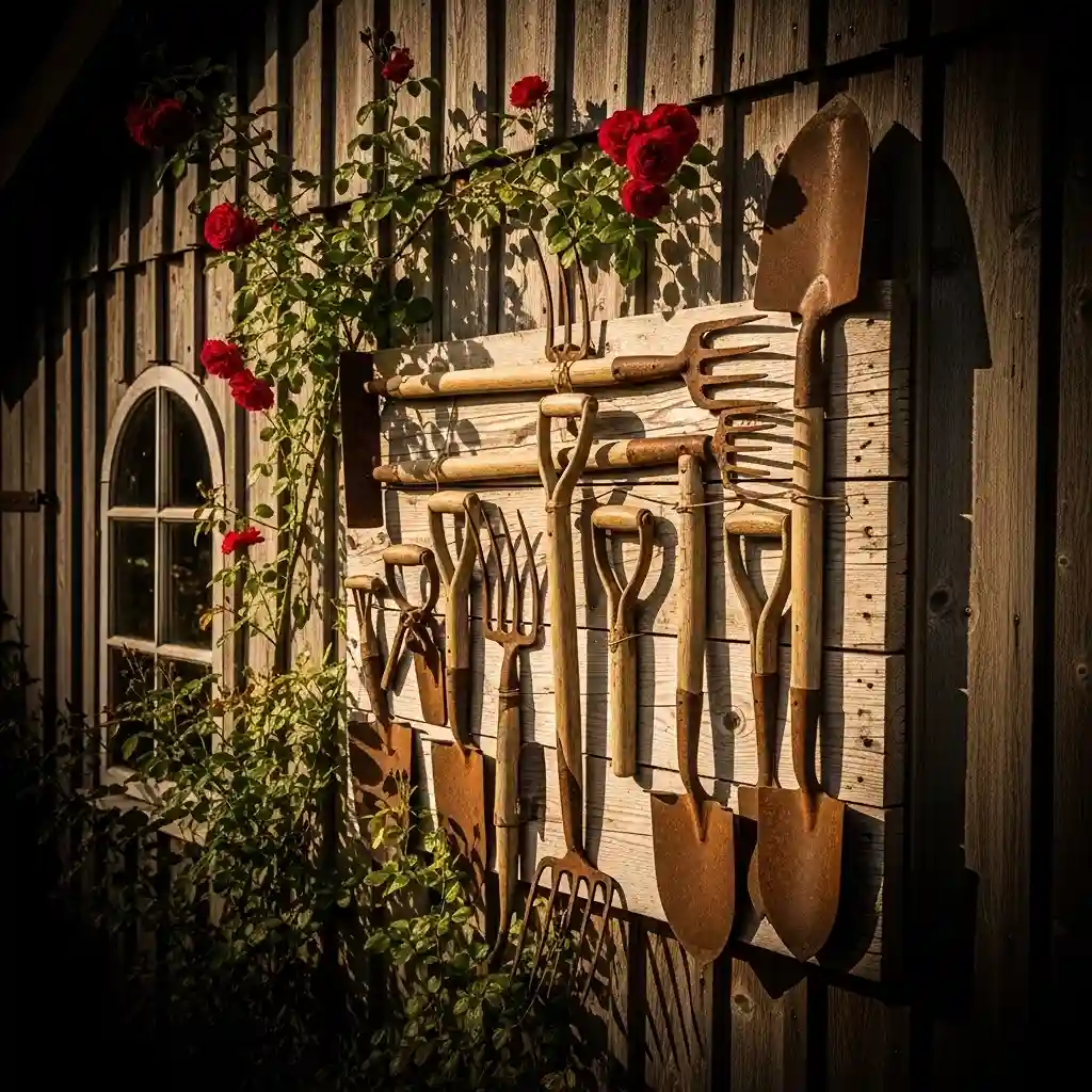 13 Old Garden Tools as Wall Art