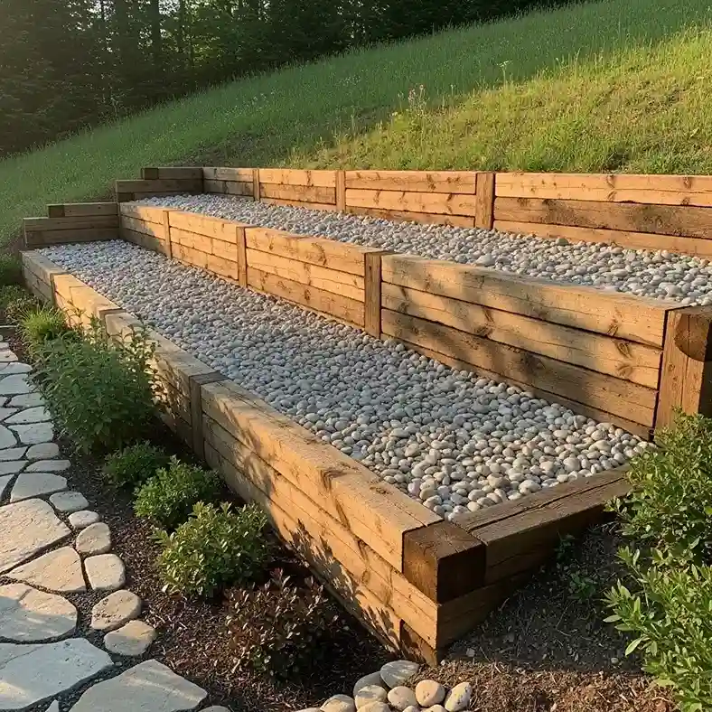 15 Gravel and Timber Retaining Walls