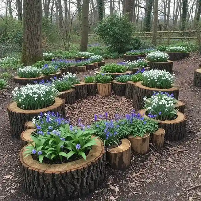 15 Stumpery with Bulb Planting