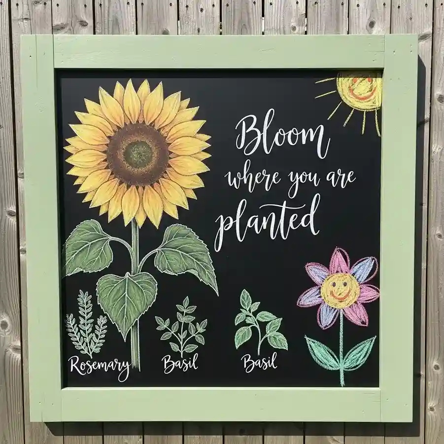 15. Chalkboard Fence Art Panel