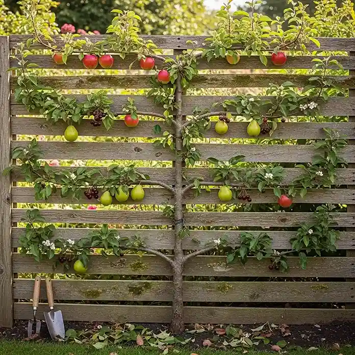 15. Fence with Espalier Fruit Tree