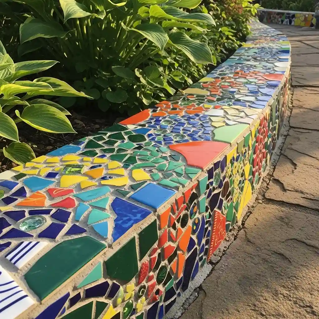 15. Mosaic Tile Edging