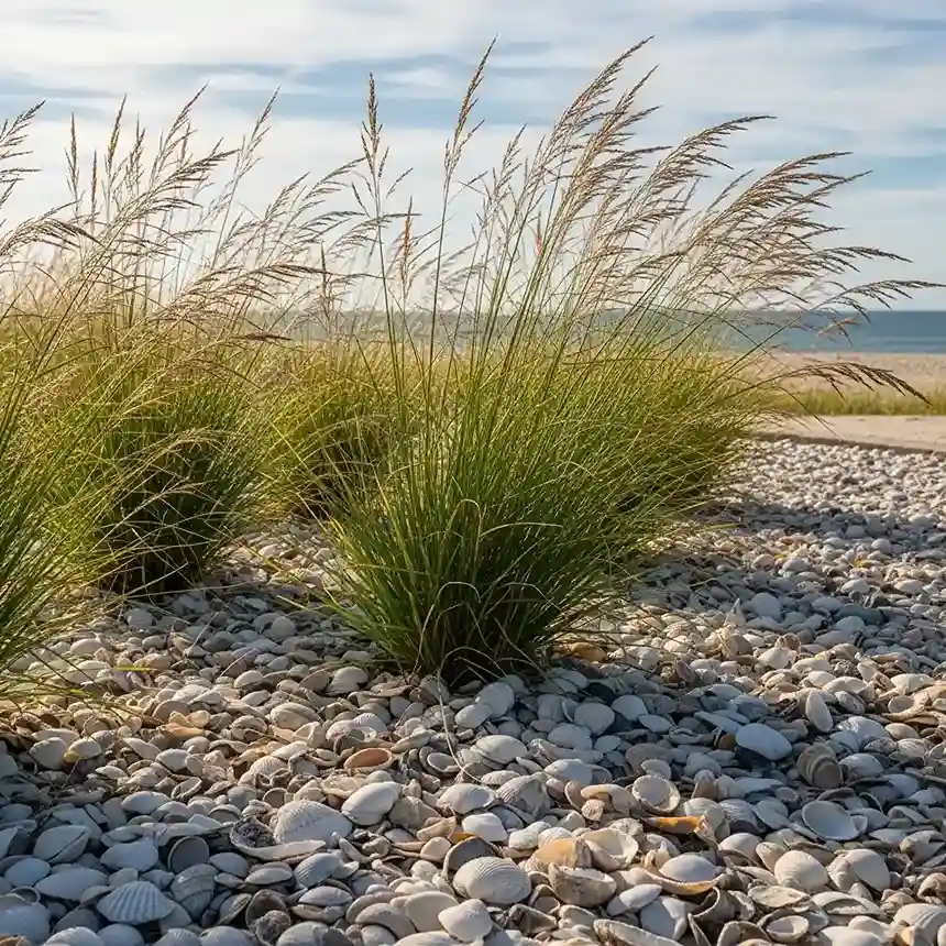 16 Sea Shells and Coastal Grasses