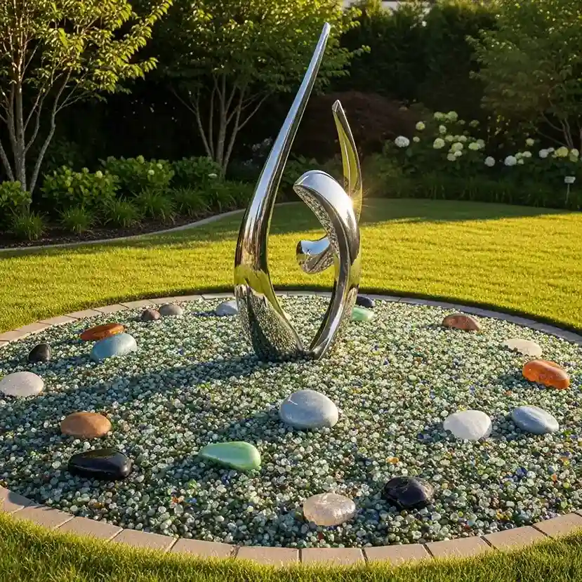 18 Glass Cullet and Modern Sculpture