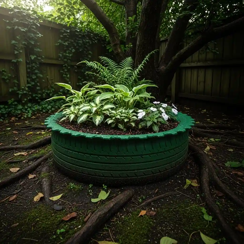 18 Tire Shade Garden Planter