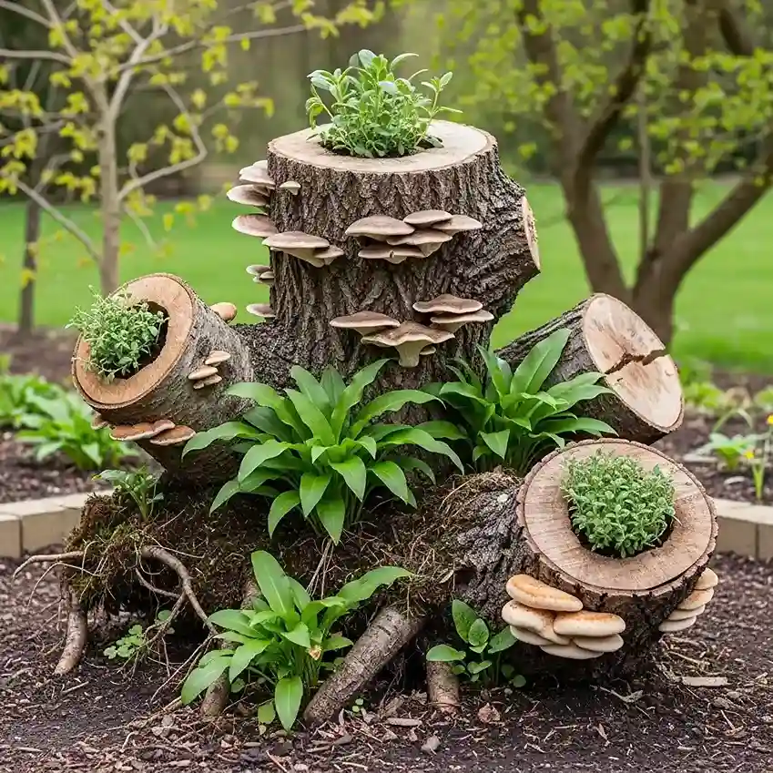 19 Stumpery as Food Garden Feature