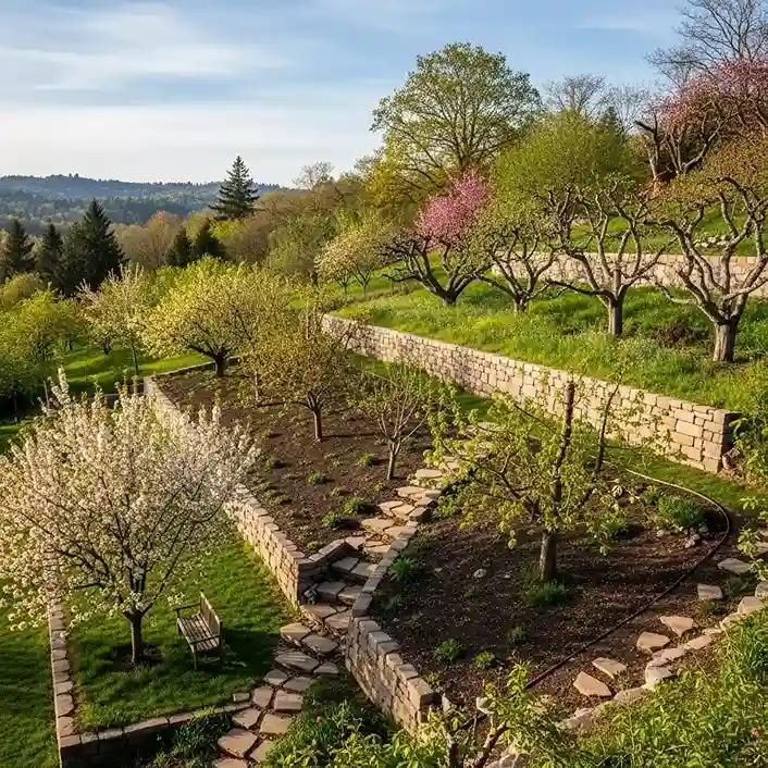 21 Backyard Orchard on a Slope