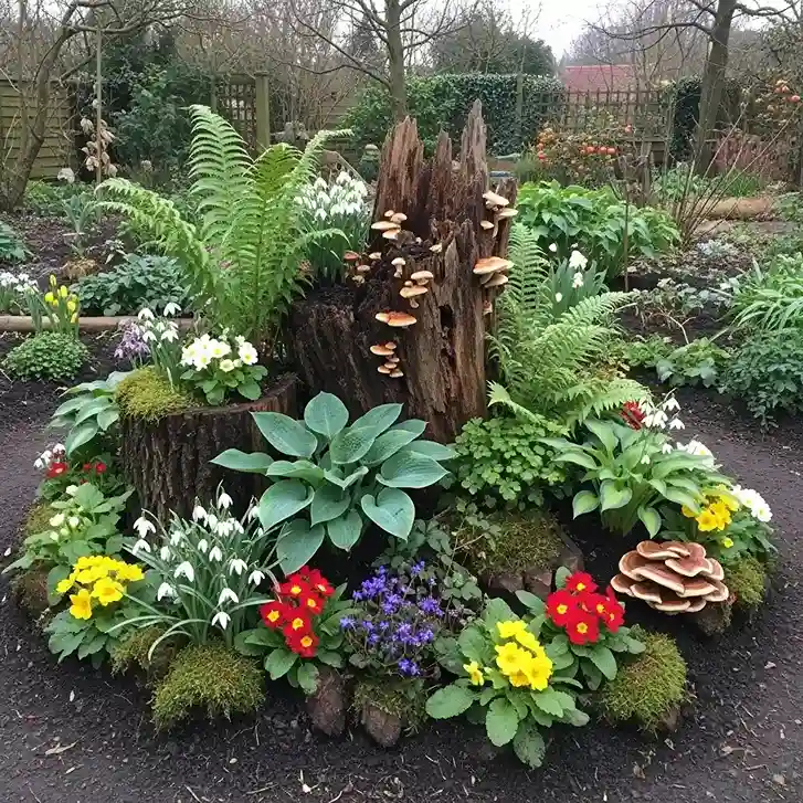 23 Year Round Stumpery Planting Plan
