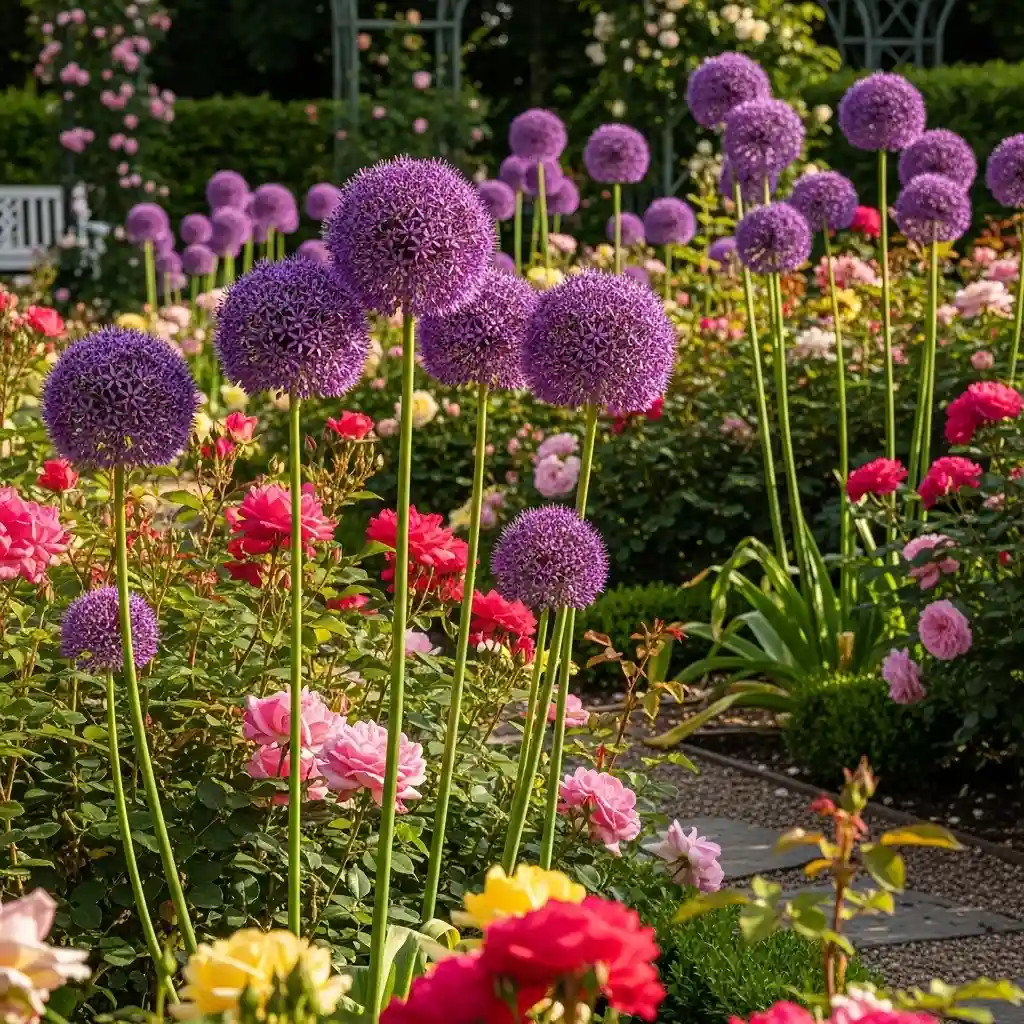 26. Rose Garden with Alliums
