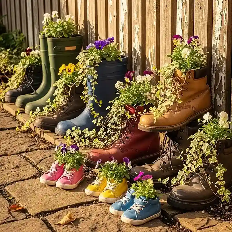 5 Old Boots and Wellies Planters