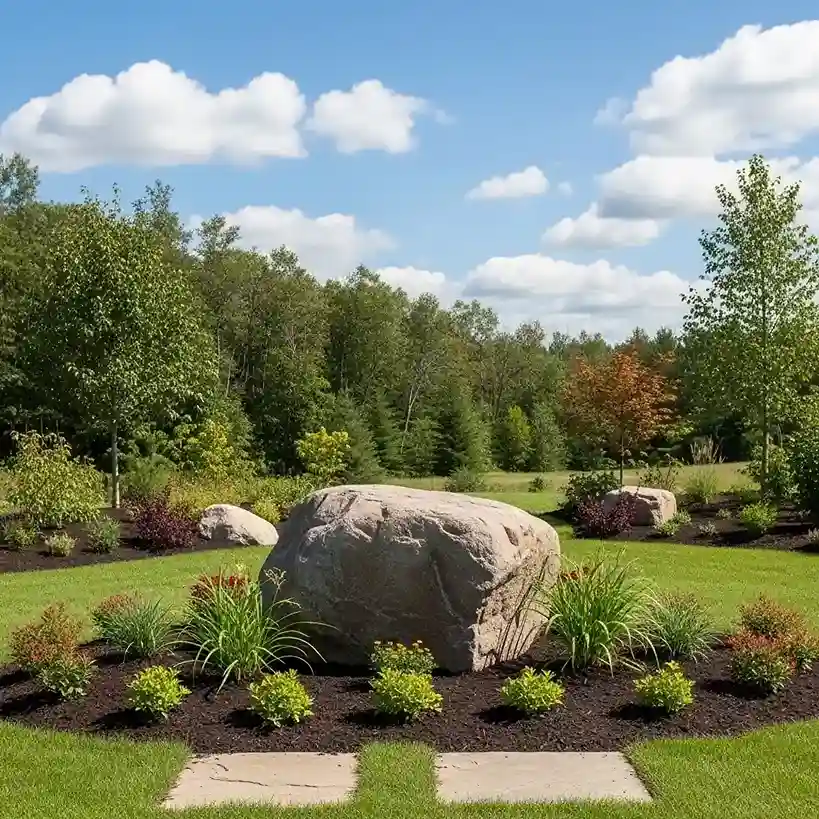 6 Boulders as Garden Focal Points