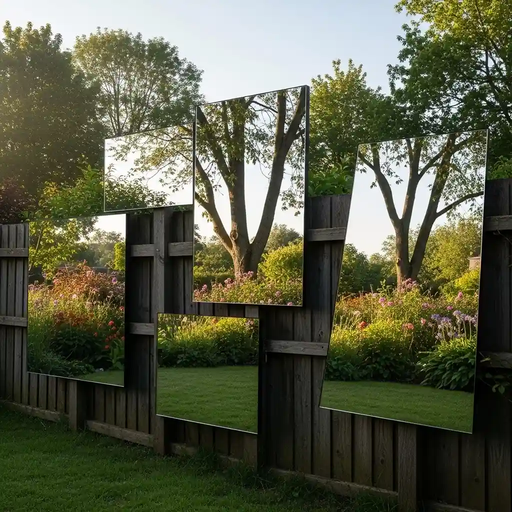 6 Mirror Panels on Fenc