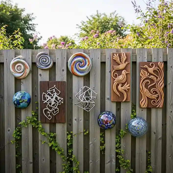 6. Hanging Garden Sculpture on Fence