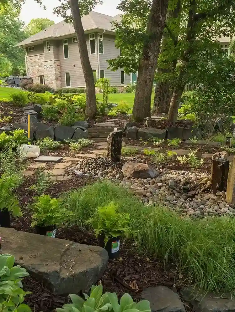 7 Boulders in a Cottage Garden