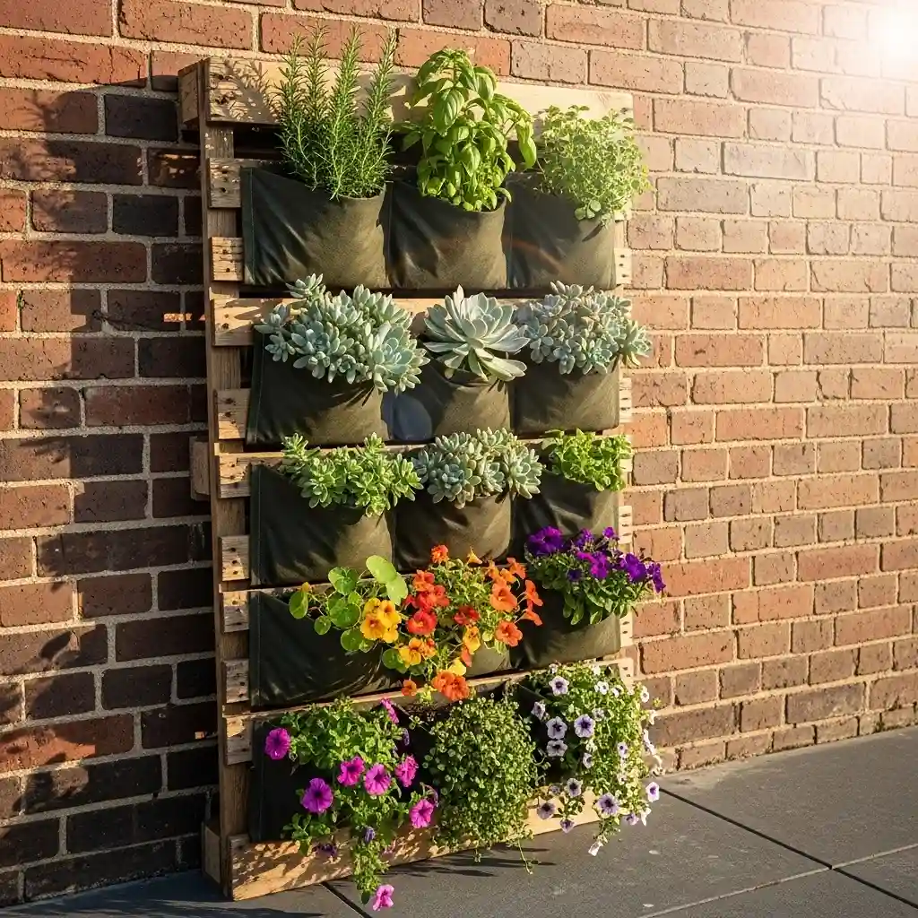 8 Repurposed Wooden Pallet Vertical Garden