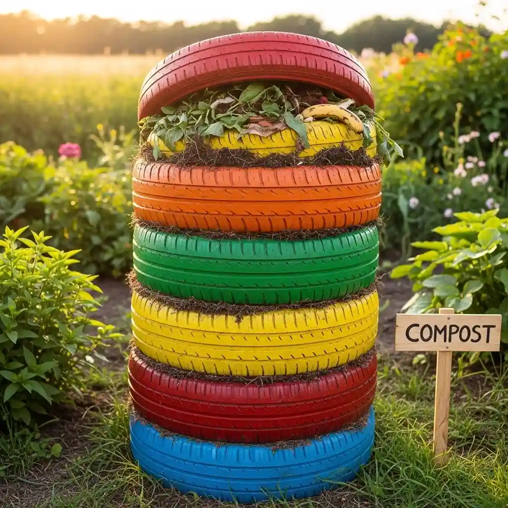 8 Tire Compost Bin