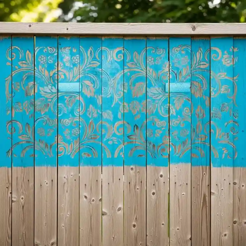 8. Stencilled Fence Art Patterns