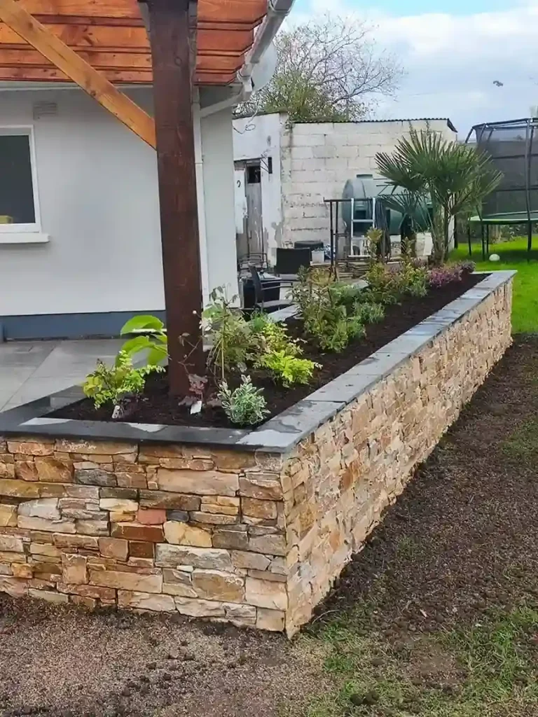 9 Stacked Stone Wall