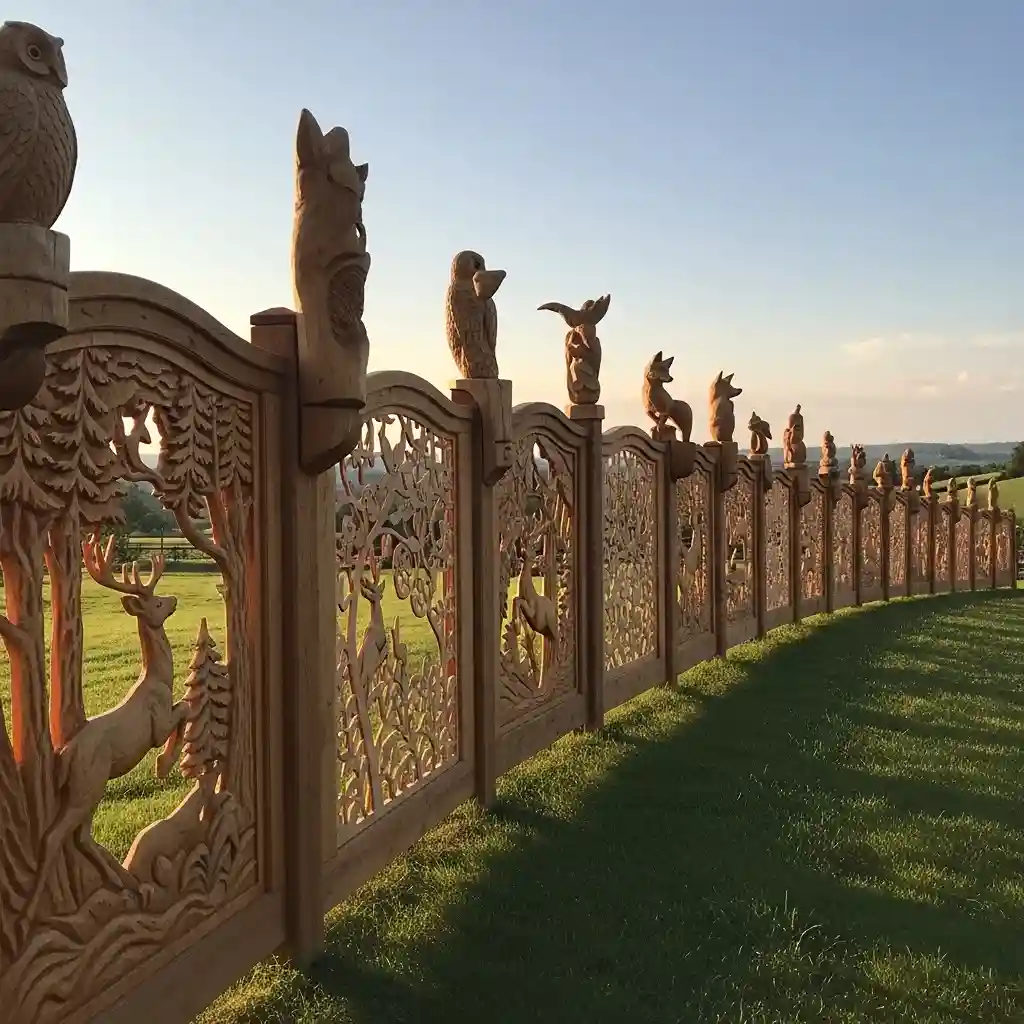 9 Wooden Fence Art and Carvings