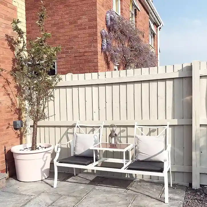 1. Classic Bright White Fence