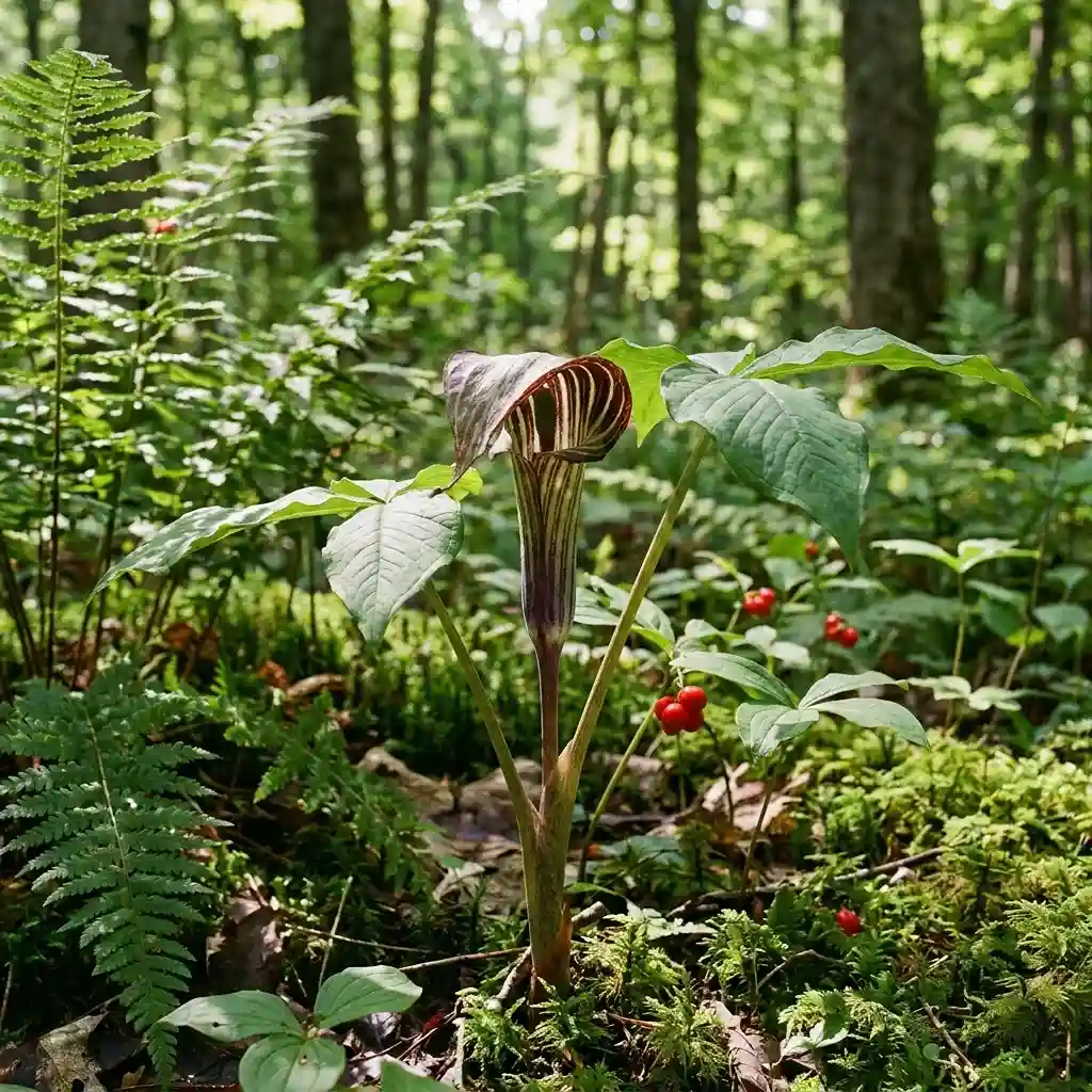 18 Jack in the Pulpit Arisaema triphyllum