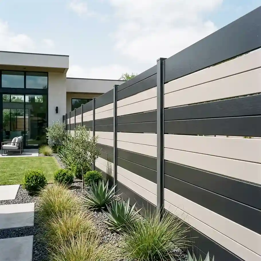 21. Horizontal Fence with Two Color Panels