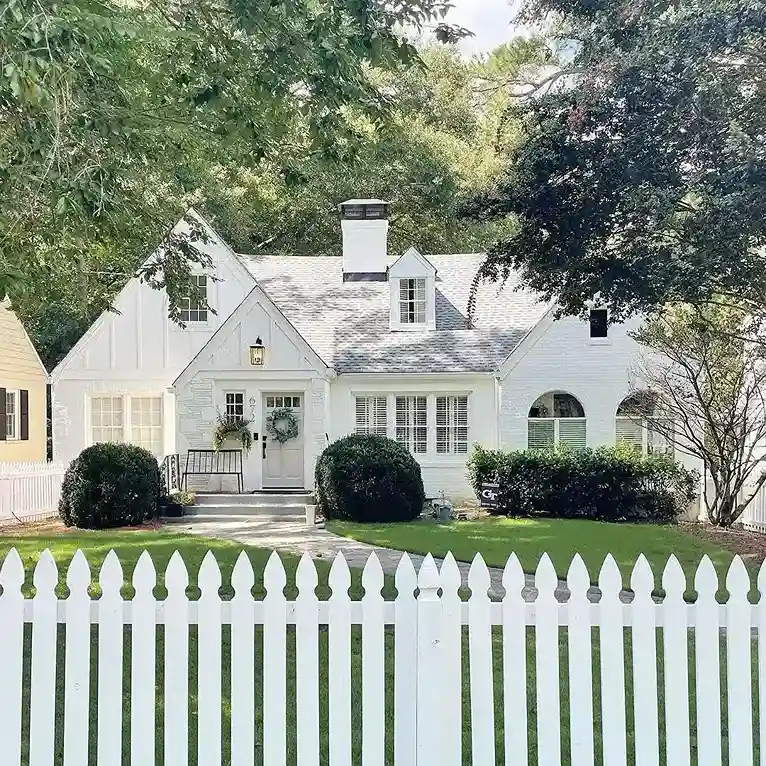 23. Whitewash Wood Fence