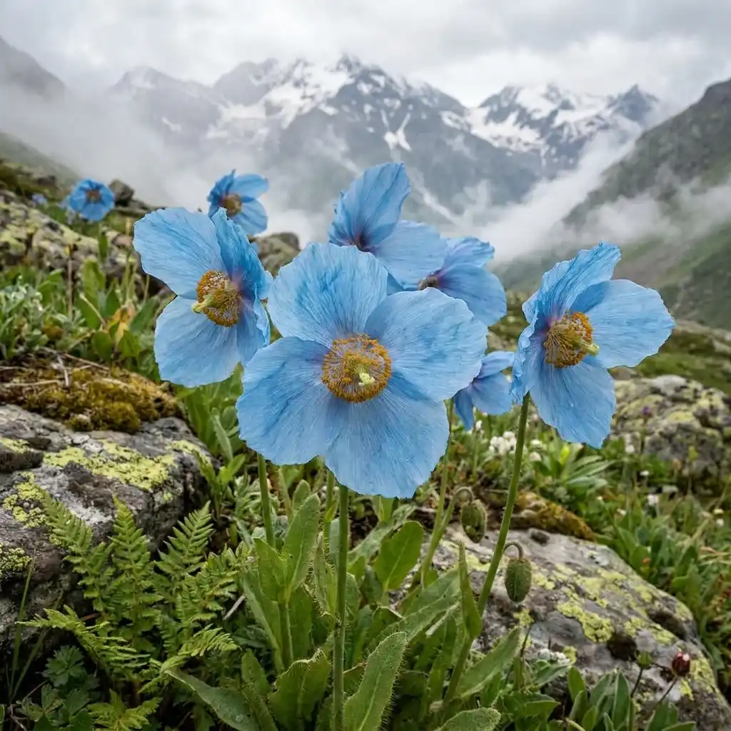 33. Himalayan Blue Poppy Meconopsis betonicifolia