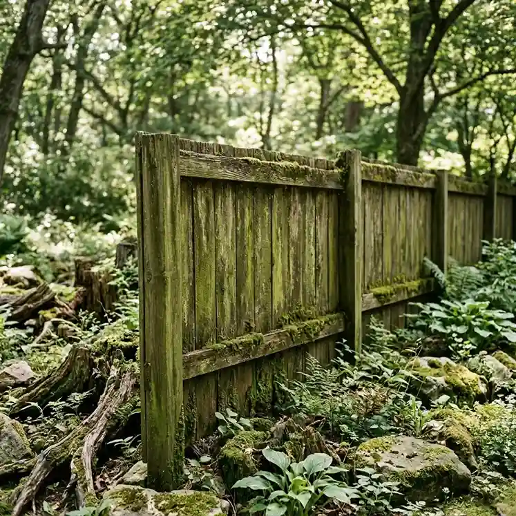 33. Mossy Green Weathered Stain Fence