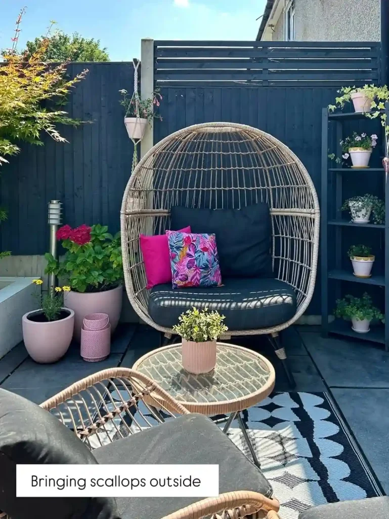 4. Navy Blue Statement Fence