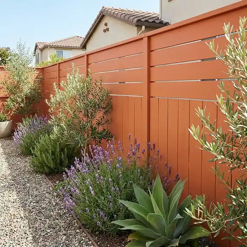 9. Terracotta Orange Fence