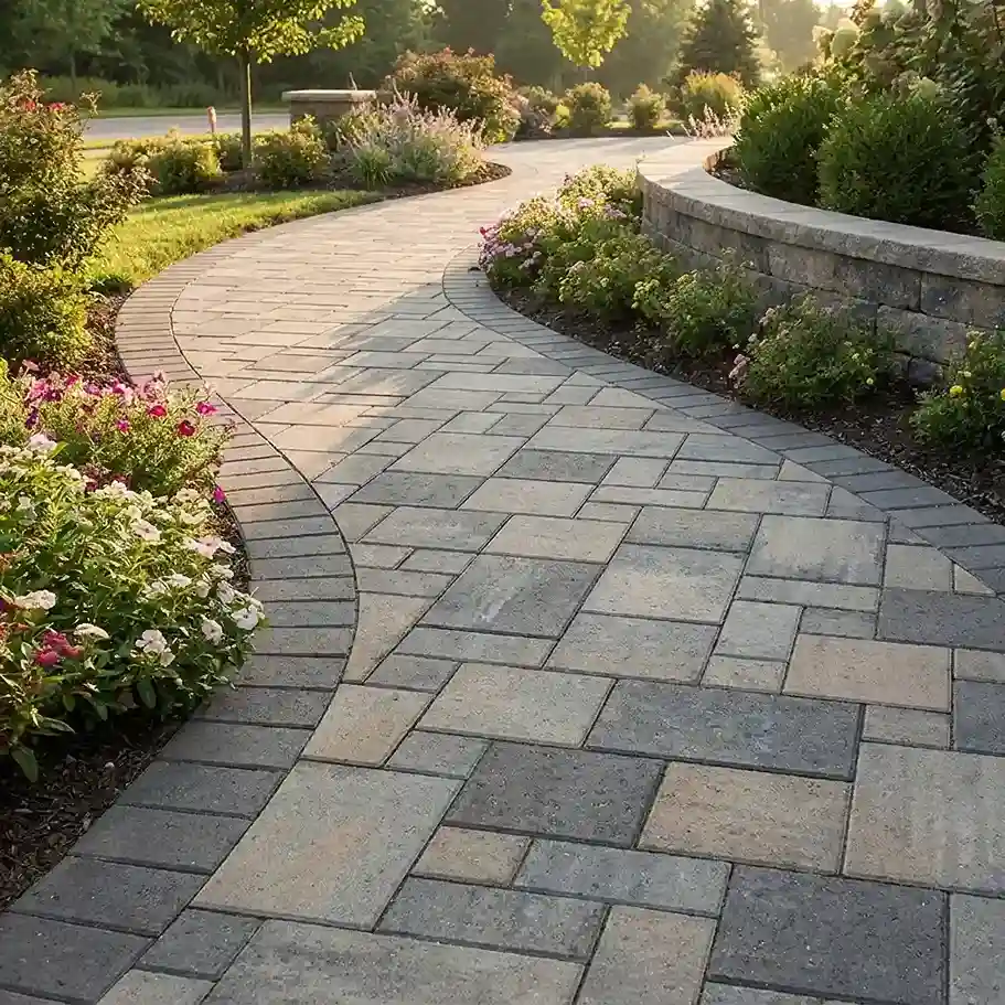 10. Concrete Pavers Walkway