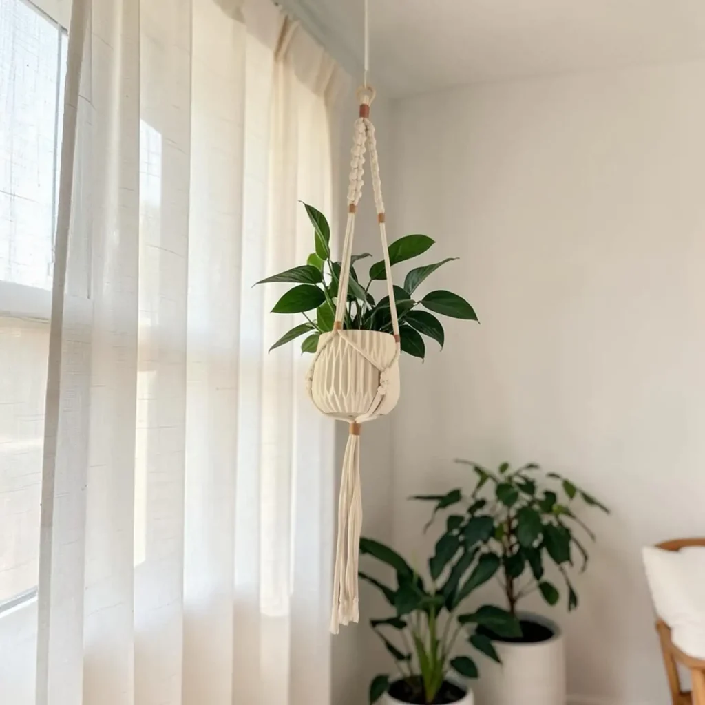 12. Classic Spiral Macrame Plant Hanger