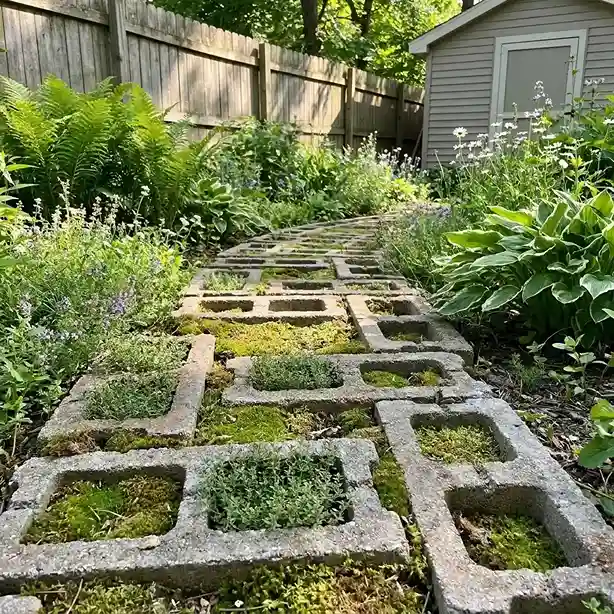 13. Cinder Block Walkway
